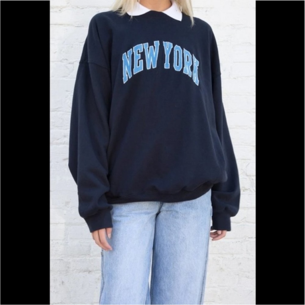 Brandy Melville blue Erica New York sweatshirt